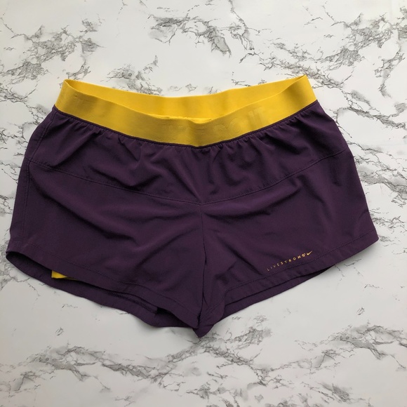 Nike Livestrong Athletic Dri Fit Shorts Women's M - Picture 2 of 6